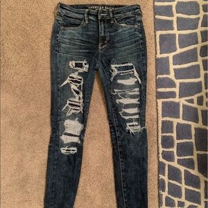 American Eagle Outfitters Patched Rip Jeans